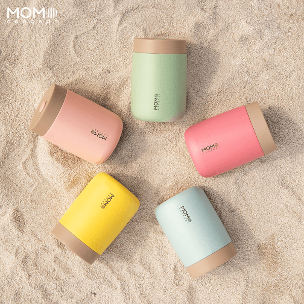 MOMOCONCEPT Cube Large Cube Thermos Cup Silver Bottle 360ml